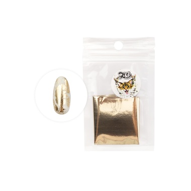 Zoo Nail Art Фольга переводная глянцевая, №1415 белое золото, 4x50 см купить
