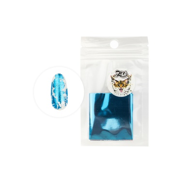 Zoo Nail Art Фольга переводная глянцевая, №1423 голубая, 4x50 см купить