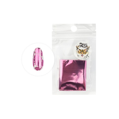 Zoo Nail Art Фольга переводная глянцевая, №1427 розовая, 4x50 см купить