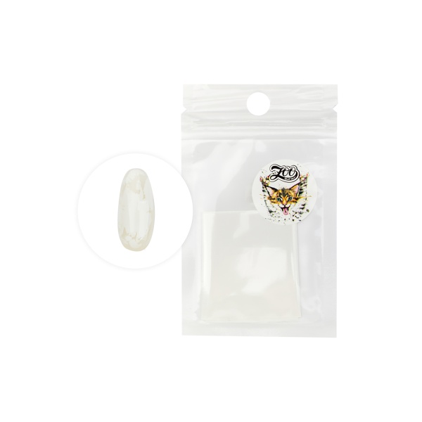 Zoo Nail Art Фольга переводная матовая, №1430 белая, 4x50 см купить