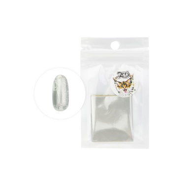 Zoo Nail Art Фольга переводная матовая, №1431 серебро, 4x50 см купить