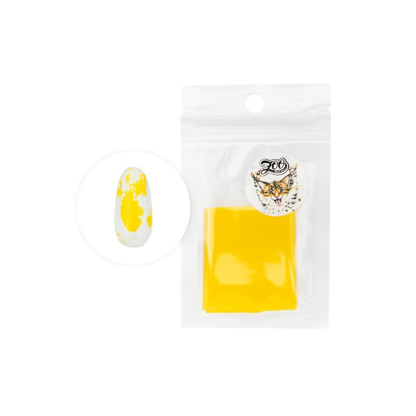 Zoo Nail Art Фольга переводная матовая, №1438 желтая, 4x50 см купить