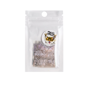 Zoo Nail Art Фольга переводная хром голография, №1466 черепа, 4x50 см купить