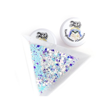 Zoo Nail Art Конфетти Снежок, №1562, 1 гр купить