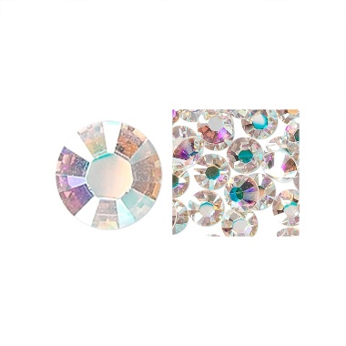 Zoo Nail Art Стразы стеклянные прозрачные AB голография, 100 шт купить