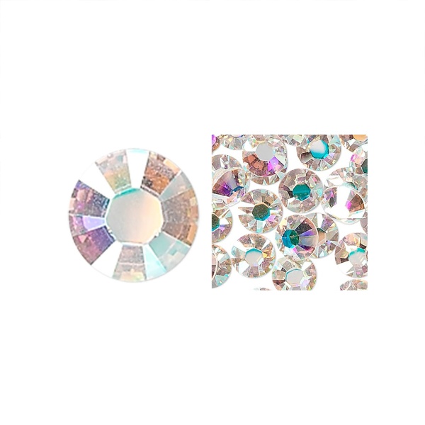 Zoo Nail Art Стразы стеклянные прозрачные AB голография, №1086 SS3, 1.3 мм, 100 шт купить