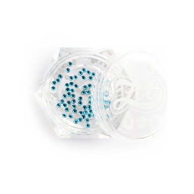 Zoo Nail Art Стразы стеклянные Capri Blue, 100 шт купить