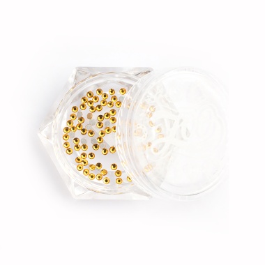 Zoo Nail Art Стразы стеклянные Gold Yellow, №1134 SS3, 1.3 мм, 100 шт купить