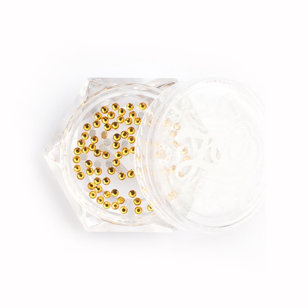 Zoo Nail Art Стразы стеклянные Gold Yellow, №1134 SS3, 1.3 мм, 100 шт купить
