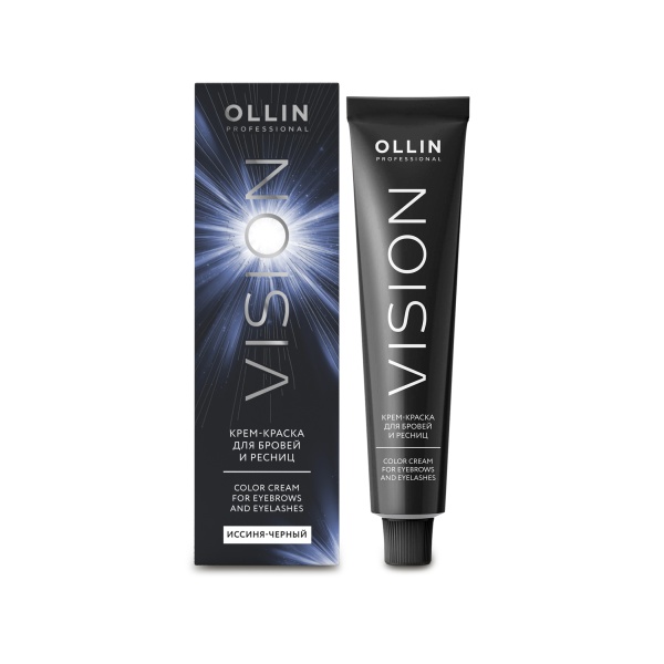 Ollin Professional Крем-краска для бровей и ресниц Vision, Иссиня-черный, 20 мл купить