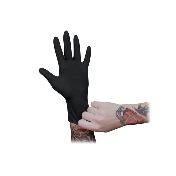 Japure Перчатки латексные Black Skinny Gloves, черные, XS, 100 шт купить