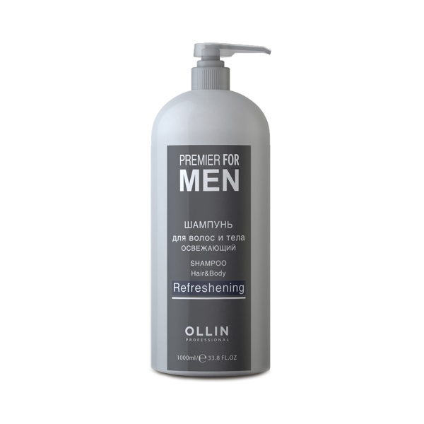 Ollin Professional Шампунь для волос и тела освежающий Premier For Men Hair&Body Refreshening, 1000 мл купить