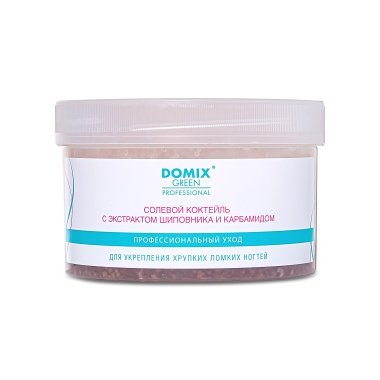 Domix Green Professional Солевой коктейль с экстрактом шиповника и карбамидом для укрепления хрупких, ломких ногтей, 600 мл купить