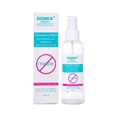 Domix Green Professional Лосьон-спрей для комплексной обработки ногтей и кожи стоп Профессиональный уход от грибка, 150 мл купить