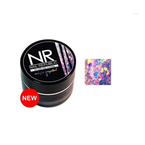 Nail Republic Гель-краска с блестками Magic Crystal, №02 MC2, 7 гр купить