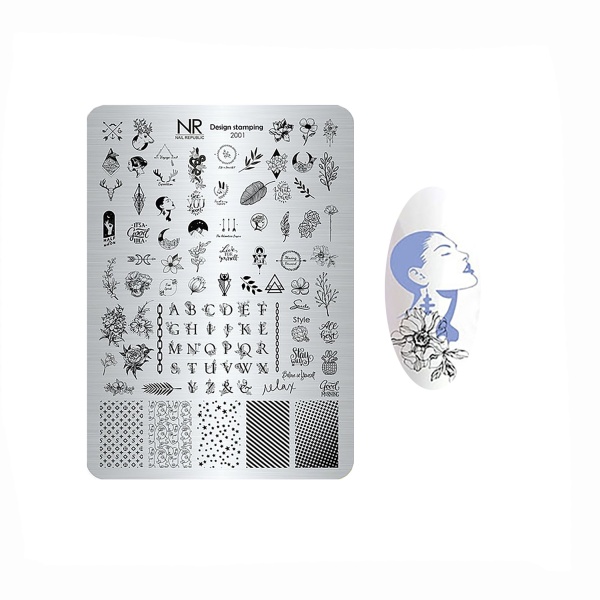 Nail Republic Пластина для стемпинга, №2001 Moonlight купить
