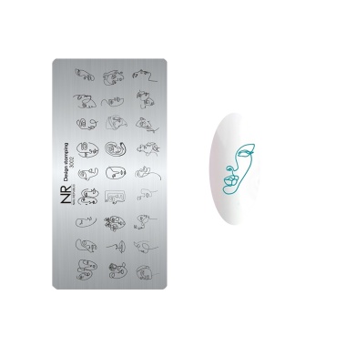 Nail Republic Пластина для стемпинга, №3002 People in one line купить