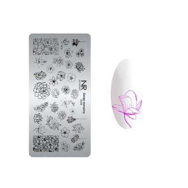 Nail Republic Пластина для стемпинга, №3008 Flowers купить