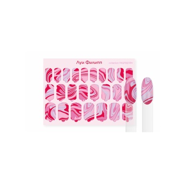 Луи Филипп Термопленка для дизайна ногтей Nail Wraps, Paspberry купить