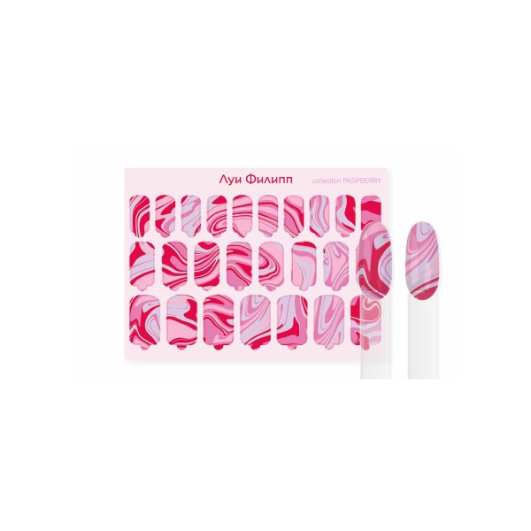 Луи Филипп Термопленка для дизайна ногтей Nail Wraps, Paspberry купить