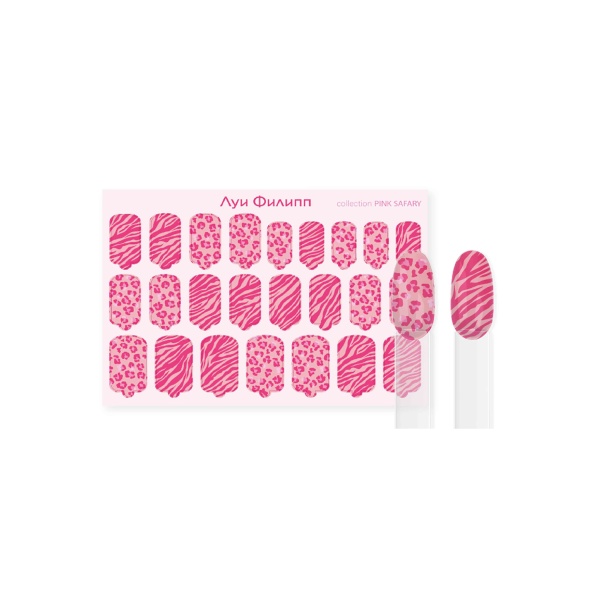 Луи Филипп Термопленка для дизайна ногтей Nail Wraps, Pink Safary купить