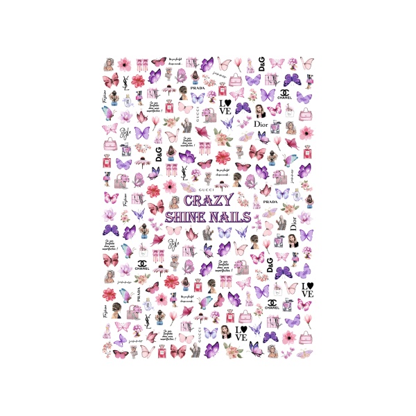 Crazy Shine Nails Слайдер-дизайн Maxi, №5004 девчачий рай купить