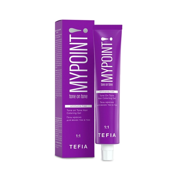 Tefia Гель-краска для волос тон в тон Mypoint, 8.87 светлый блондин коричнево-фиолетовый, 60 мл купить
