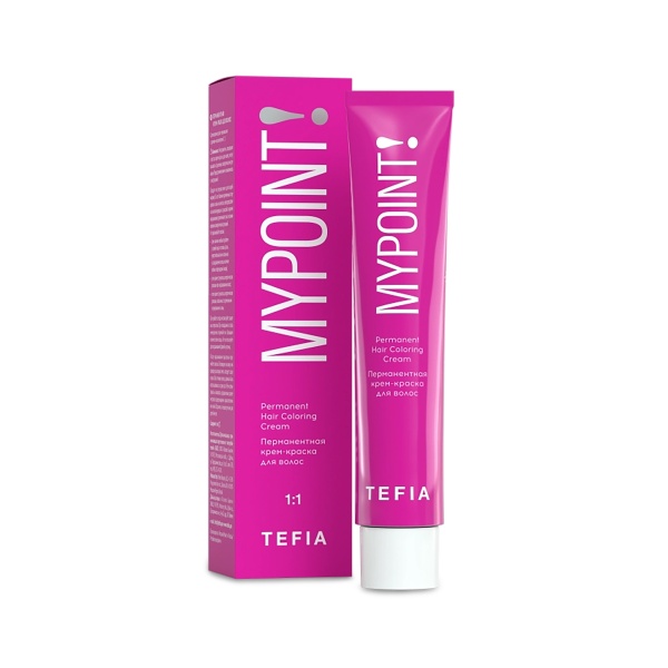 Tefia Перманентная крем-краска для волос Mypoint, 10.87 экстра-светлый блондин коричнево-фиолетовый, 60 мл купить