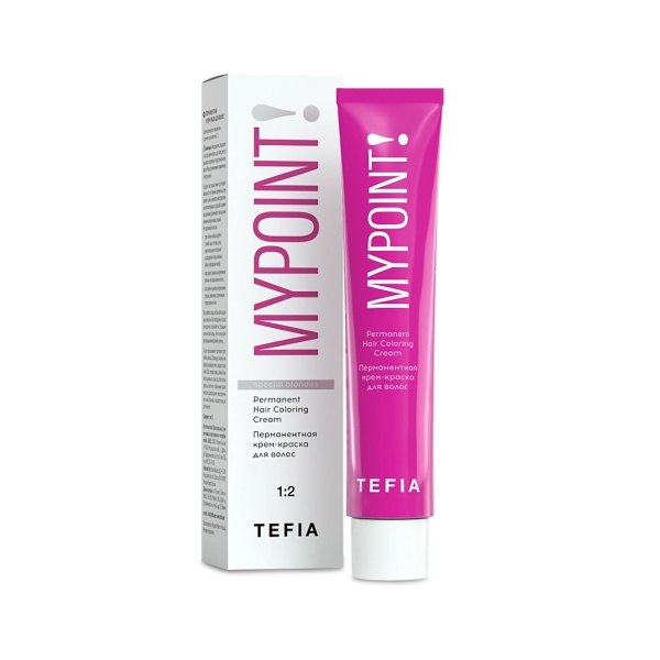 Tefia Перманентная крем-краска для волос Mypoint Special Blondes, 106 специальный блондин махагоновый, 60 мл купить