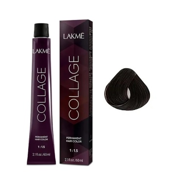 Lakme Крем-краска Collage, 44/00 Средний шатен интенсивный , 60 мл купить