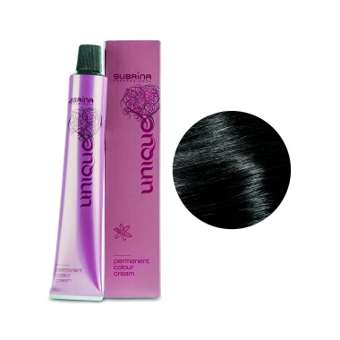 Subrina Professional Перманентная стойкая крем-краска для волос Colour Unique, 2/0 черный, 100 мл купить