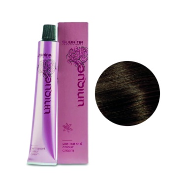 Subrina Professional Перманентная стойкая крем-краска для волос Colour Unique, 4/71 средне-коричневый коричнево-пепельный, 100 мл купить