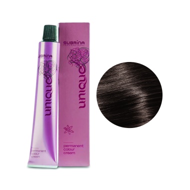 Subrina Professional Перманентная стойкая крем-краска для волос Colour Unique, 5/1 светло-коричневый пепельный, 100 мл купить