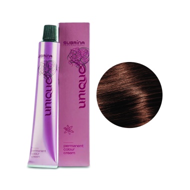 Subrina Professional Перманентная стойкая крем-краска для волос Colour Unique, 5/7 светло-коричневый коричневый, 100 мл купить