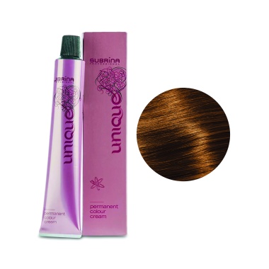 Subrina Professional Перманентная стойкая крем-краска для волос Colour Unique, 6/4 темный блондин золотистый, 100 мл купить