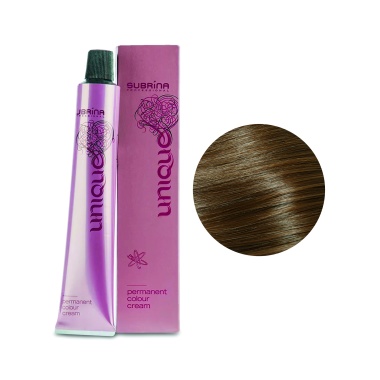 Subrina Professional Перманентная стойкая крем-краска для волос Colour Unique, 6/71 темный блондин коричневый пепельный, 100 мл купить