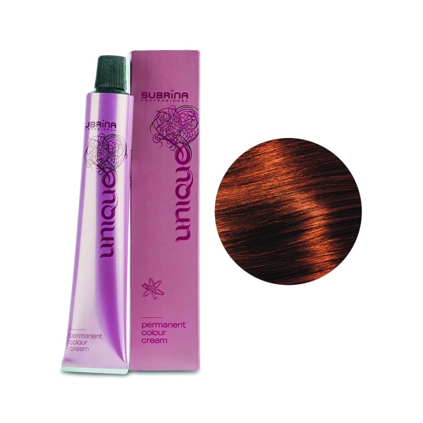 Subrina Professional Перманентная стойкая крем-краска для волос Colour Unique, 6/75 темный блондин коричнево-красный, 100 мл купить