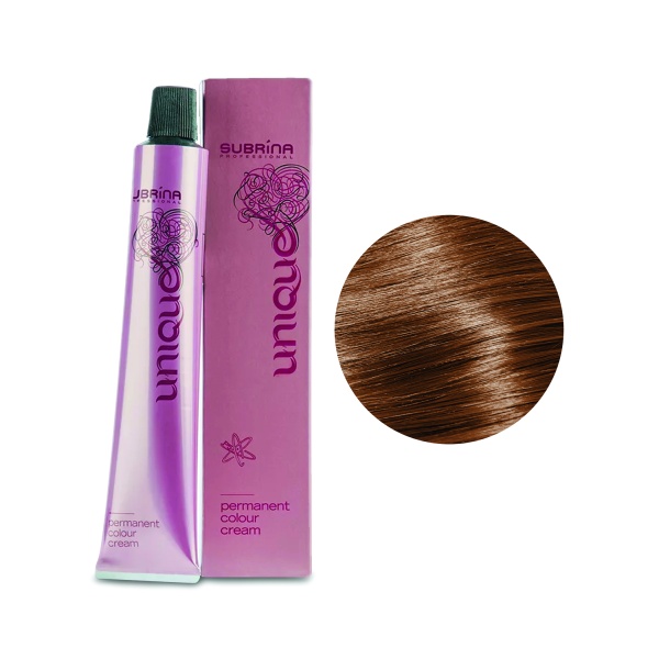 Subrina Professional Перманентная стойкая крем-краска для волос Colour Unique, 7/7 средний блондин коричневый, 100 мл купить