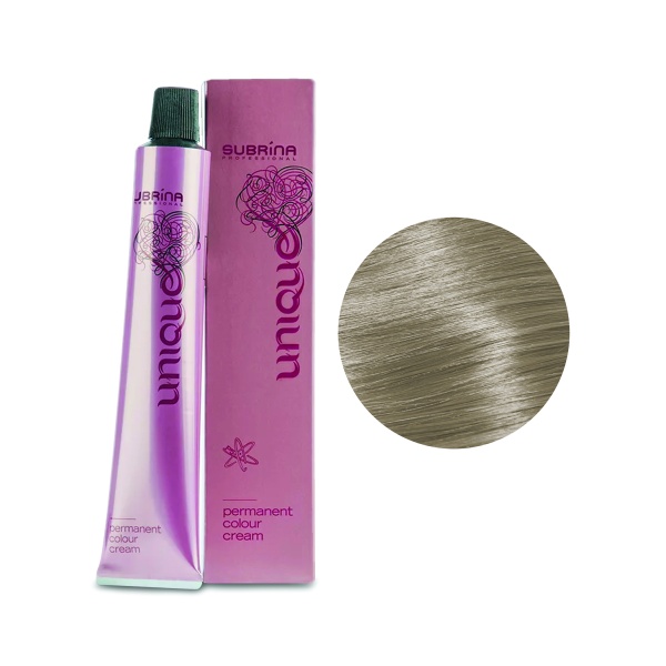 Subrina Professional Перманентная стойкая крем-краска для волос Colour Unique, 9/1 очень светлый блондин пепельный, 100 мл купить