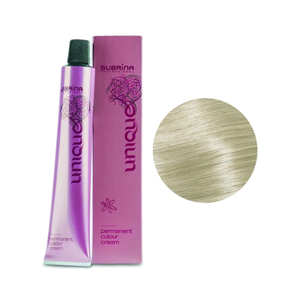Subrina Professional Перманентная стойкая крем-краска для волос Colour Unique, 10/1 яркий блондин пепельный, 100 мл купить