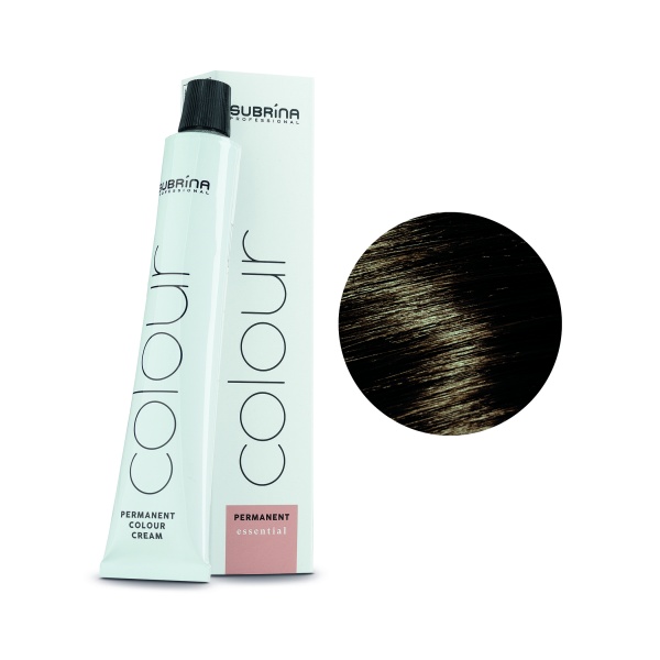 Subrina Professional Перманентная крем-краска для волос Permanent Colour, 3/00 натуральный темно-коричневый, 100 мл купить