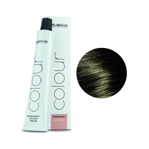 Subrina Professional Перманентная крем-краска для волос Permanent Colour, 4/00 натуральный средне-коричневый, 100 мл купить