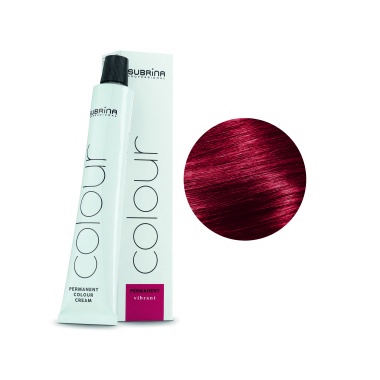 Subrina Professional Перманентная крем-краска для волос Permanent Colour, 6/5 темный блондин интенсивно-красный, 100 мл купить