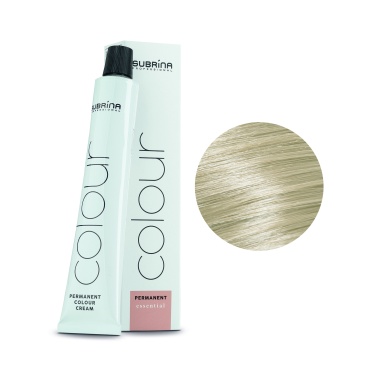 Subrina Professional Перманентная крем-краска для волос Permanent Colour, 10/1 яркий блондин пепельный, 100 мл купить