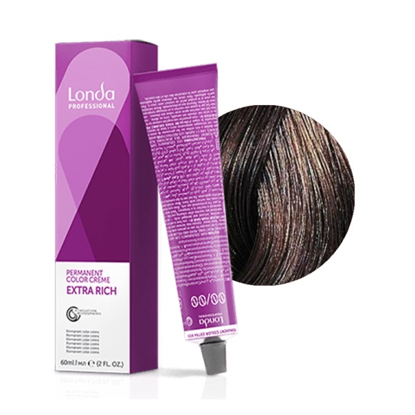 Londa Professional Стойкая крем-краска Londacolor, 6/07 тёмный блонд натурально-коричневый, 60 мл купить