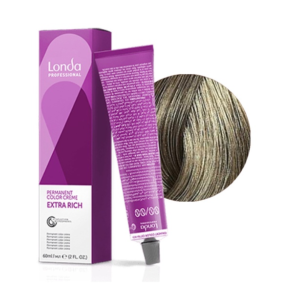 Londa Professional Стойкая крем-краска Londacolor, 7/1 блонд пепельный, 60 мл купить