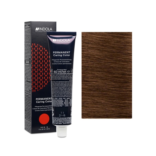Indola Стойкая крем-краска для волос Permanent Caring Color, 6.83 темный русый шоколадный золотистый, 60 мл купить