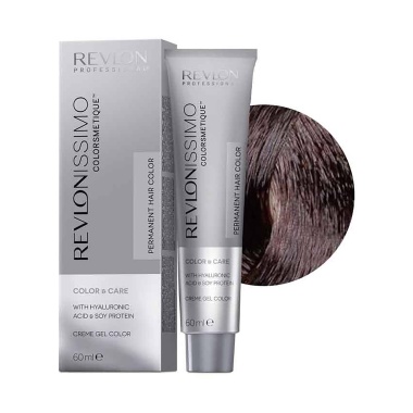 Revlon Professional Крем-краска Revlonissimo Colorsmetique, 4.41 Коричневый Медно-Пепельный, 60 мл купить