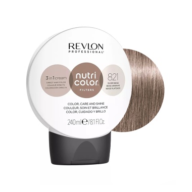 Revlon Professional Прямой краситель без аммиака Nutri Color Filters, 821 Серебристо-Бежевый, 240 мл купить