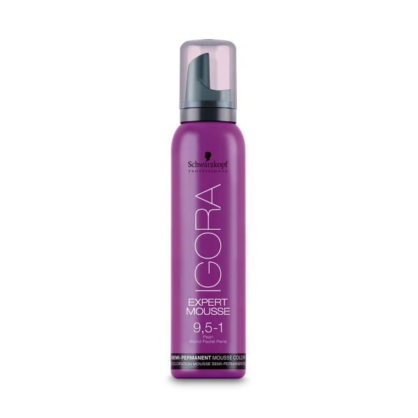 Schwarzkopf Professional Мусс для волос Igora Expert Mousse, 9,5-1 Светлый блондин пастельный сандрэ, 100 мл купить
